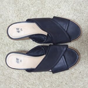 H&M Pleather Mules Size 36/5.5